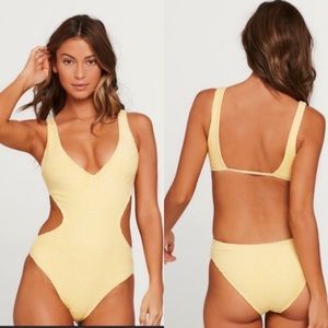 L*Space Terry Cloth Monaco One Piece Swimsuit Sz 8